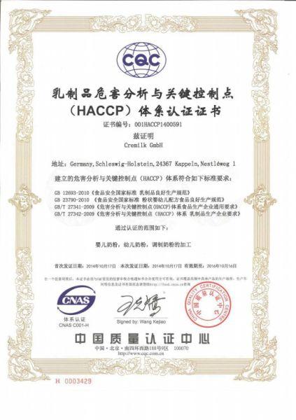 haccp认证材料